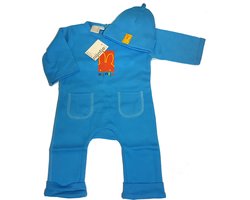 NIJNTJE - boxpakje met mutsje - 62/68 - blauw