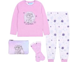 Pastelkleurige pyjamaset met sokken en portemonnee -Frozen Anna en Elsa