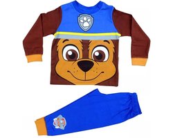 Paw Patrol pyjama - blauw - Chase pyjamabroek en pyjamashirt - maat 86/92