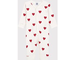 Petit Bateau Slaappakje zonder voetjes met hartjesprint in katoen voor baby's Meisjes Pyjamaset - Maat 92/98