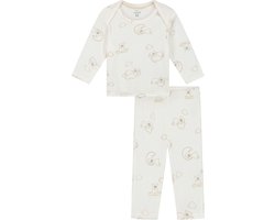 Prénatal baby pyjama beren rib - Meisjes en Jongens - Ivoor Wit - Maat 68