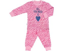 Pyjama - Newborn - Baby - Peuter - Kraamcadeau - All you need is - blue heart - Premium collectie Frogs en Dogs -  maat 74 (6-9 mnd)