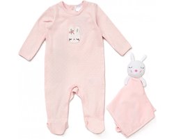 Rock-a-Bye Baby - Geschenkset op hanger - Boxpak & Knuffeldoek - Bunny - Konijn - Maat 6-9 mnd - 74