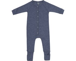 Smallstuff Merinowol - Wollen boxpakje - Denim blauw - wol - 44 t/m 86 - omslagvoetjes - Deens Design