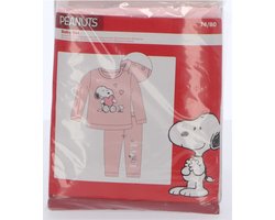 Snoopy baby pyjama, roze, love, 2-delig, maat 74/80