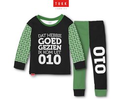 Tukk jammies Rotterdam groen/zwart pyjama mr.86