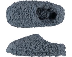 Apollo - Pantoffels kinderen - Teddy - Blauw - Maat 33/34 - Pantoffels meisjes - Pantoffels jongens