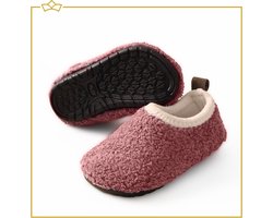 ATTREZZO® Sloffen Kind - Sloffen Kinderen - Pantoffels - Roze - maat 32-33 - Anti slipzool