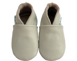 Beige leren babyslofjes van Baby-Slofje maat 21/22