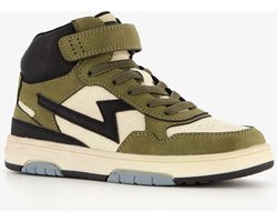 Blue Box hoge jongens sneakers groen beige - Maat 35 - Uitneembare zool