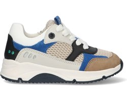 BunniesJR 224461-208 Jongens Lage Sneakers - Wit/Grijs/Blauw - Nubuck - Veters