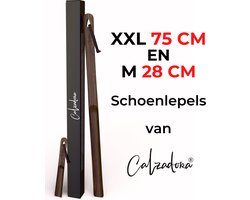 Calzadora® Schoenlepel Extra Lang Combi - 75cm & 28cm lang - Schoentrekker - Duurzaam, sterk en prachtig - Set van 2 - Combi Extra Lange Schoenlepel