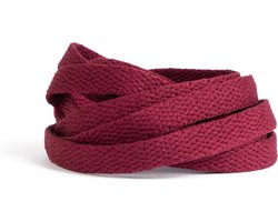 GBG Sneaker Veters 120CM - Bordeaux Rood - Bordeaux Red - Schoenveters - Laces - Platte Veter