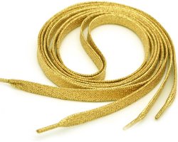 Goudkleurige Glitter Veters 130CM - Gold - Goud - Veter -Laces - Sneaker - Plat Veter - Flat - 130 CM