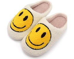 kinder pantoffels - sloffen - smiley pantoffels - meisjes en jongens - geel maat 30/31