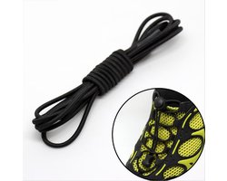 Lock veters | Ronde Elastische Schoenveters - Elastische veters - Hardlopen | Schoenveters | Laces | Zwart