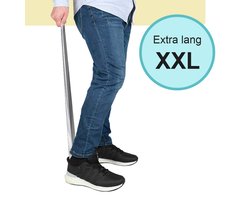 Lynnz® schoenlepel XXL premium kwaliteit metaal RVS - extra lang 70cm - stevig - schoentrekker - schoen lepel - schoenlepels - heren - dames