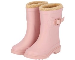 Morethansocks - Regenlaarzen kinderen - Unisex - Fake Fur voering - Roze - Maat 21/22 - Regenlaarzen meisje - Regenlaarzen jongens