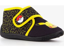 Pokémon Pikachu kinder pantoffels met klittenband - Zwart - Sloffen - Maat 25