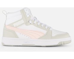 PUMA Puma Rebound V6 Mid Jr FALSE Sneakers - PUMA White-Frosty Pink-Sedate Gray - Maat 37