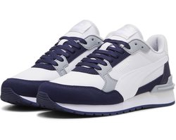 PUMA ST Runner v4 NL Jr Unisex Sneakers - Feather Gray-PUMA White-PUMA Navy-Cool Mid Gray - Maat 36