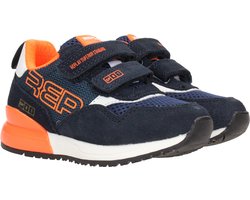 Replay Shoot Klittenband Sneaker - Jongens - Blauw/oranje - Maat 29