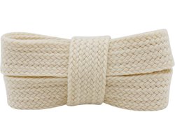 SJIZLL® Sneaker Veters 120CM - 2CM wijd - Beige - Creme - Laces - Veter - Geschikt voor Adidas Campus 00s - 120 cm - Dikke veter - Fat lace