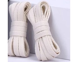 SJIZLL® Veters 120CM geschikt voor Sneakers - Licht Beige - Sail - 120cm - veter - laces - platte veter - plat - 120 cm - sneaker