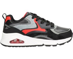 Skechers Uno Gen1 - Color Surge Jongens Sneakers - Zwart/Rood - Maat 35