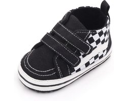 Stoere hoge baby schoenen - babysneakers van Baby-Slofje - zwart maat 19 ( 13 cm)