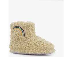 Thu!s kinder pantoffels met regenboog - Beige - Sloffen - Maat 28