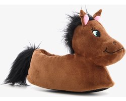 Thu!s kinder pantoffels paard - Bruin - Sloffen - Maat 34/35