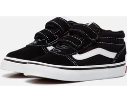 VANS TD Ward Mid V (SUEDE/CANVAS)BLACK/WHITE -Maat 25