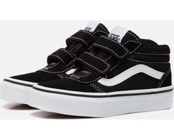 VANS YT Ward Mid V (SUEDE/CANVAS)BLACK/WHITE -Maat 29