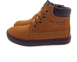 Veterschoenen | Jongens | Cognac | Leer | Shoesme | Maat 24