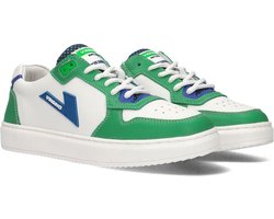 Vingino Dave Low Sneakers - Leren Sneaker - Jongens - Wit - Maat 36