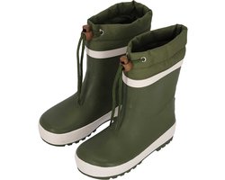 XQ - Regenlaarzen Kinderen - Fleece voering - Khaki - Regenlaarzen met voering - Unisex - Maat 35/36