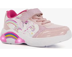 Blue Box meisjes sneakers unicorn met lichtjes - Roze - Uitneembare zool - Maat 27