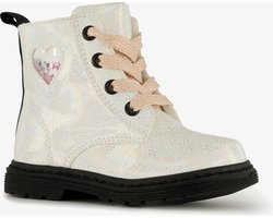 Blue Box meisjes veterboots met glitter wit - Maat 22 - Uitneembare zool