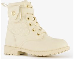 Blue Box meisjes veterboots met tasje beige - Maat 23