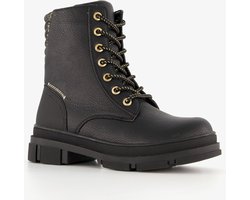 Blue Box meisjes veterboots zwart goud - Maat 34