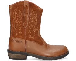 Braqeez 424730-513 Meisjes Cowboyboots - Bruin - Leer - Ritssluiting