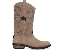 Braqeez 424739-408 Meisjes Cowboy Boots - Taupe - Suède - Ritssluiting