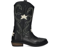 Braqeez 424739-589 Meisjes Cowboy Boots - Zwart - Leer - Ritssluiting