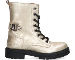 Braqeez 424761-995 Meisjes Veterboots - Goud - Suède - Veters