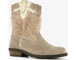 Braqeez leren meisjes cowboy western boots beige - Maat 29 - Uitneembare zool