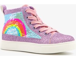 Bue Box meisjes sneakers met regenboog - Paars - Uitneembare zool - Maat 27