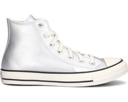 Converse Chuck Taylor All Star Hi Sneakers - Leren Sneaker - Dames - Zilver - Maat 39