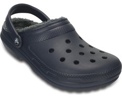 Crocs - Classic Lined Clog - Instap Sandaal - 43 - 44 - Blauw