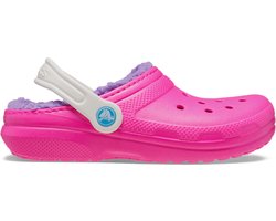 Crocs Classic Lined Clog K - Kinderen - Clogs - Roze - Maat 34/35